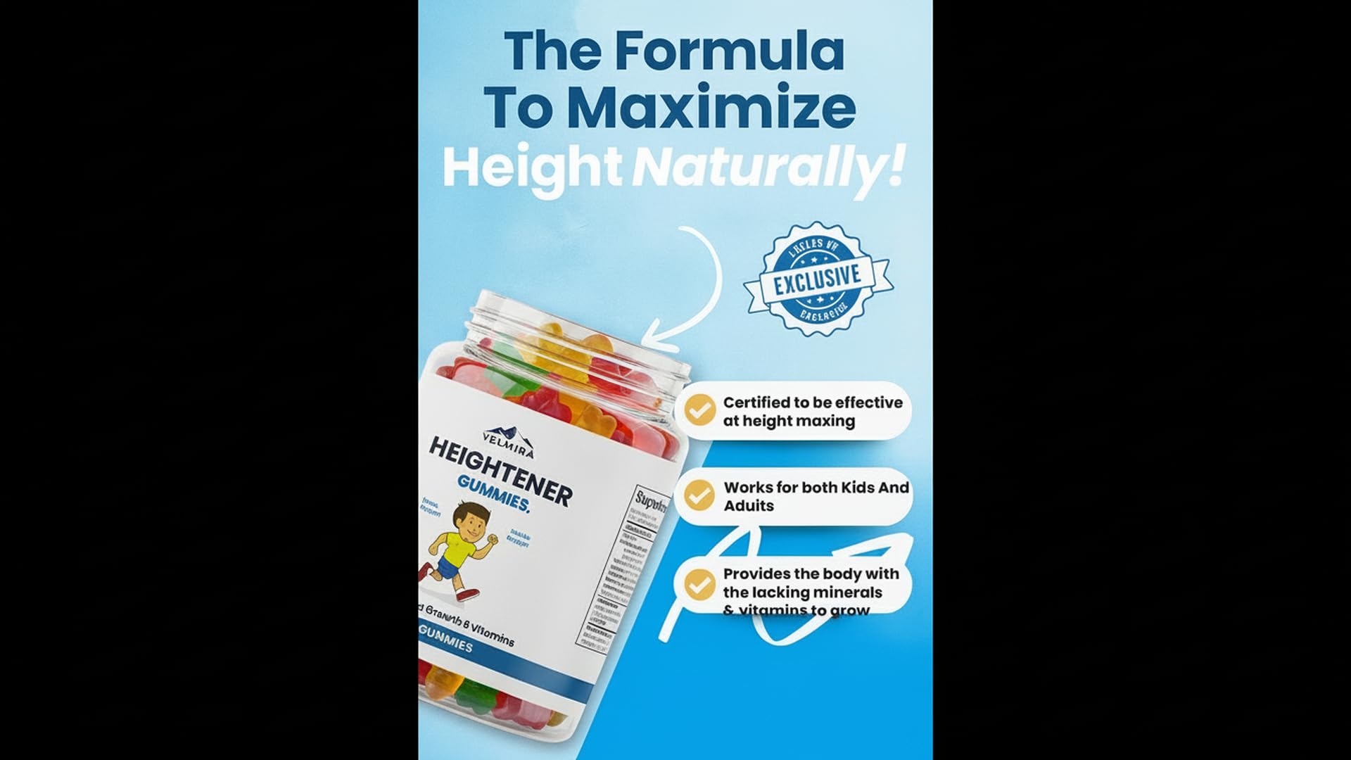Velmira® Heightener Gummies for Bone Health & Development Support – Essential Vitamins & Minerals, Easy-to-Chew Gummies for Kids, Teens & Adults (Ages 5+) Velmira Au supplements