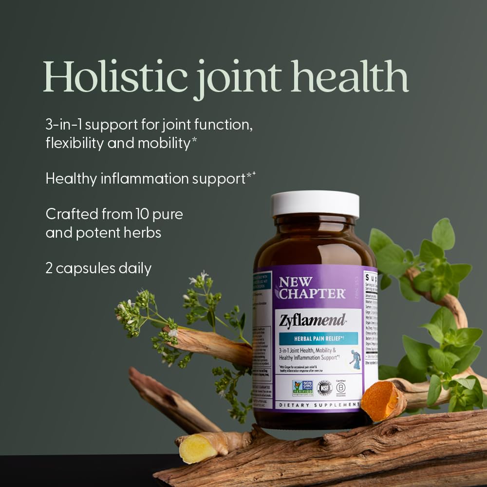 New Chapter Zyflamend™ Joint Supplement & Herbal Pain Relief – 10-in-1 Superfood Blend with Turmeric, Ginger & Green Tea - for Healthy Inflammation Response, Mobility & Flexibility, 180 Capsules New Chapter Au supplements