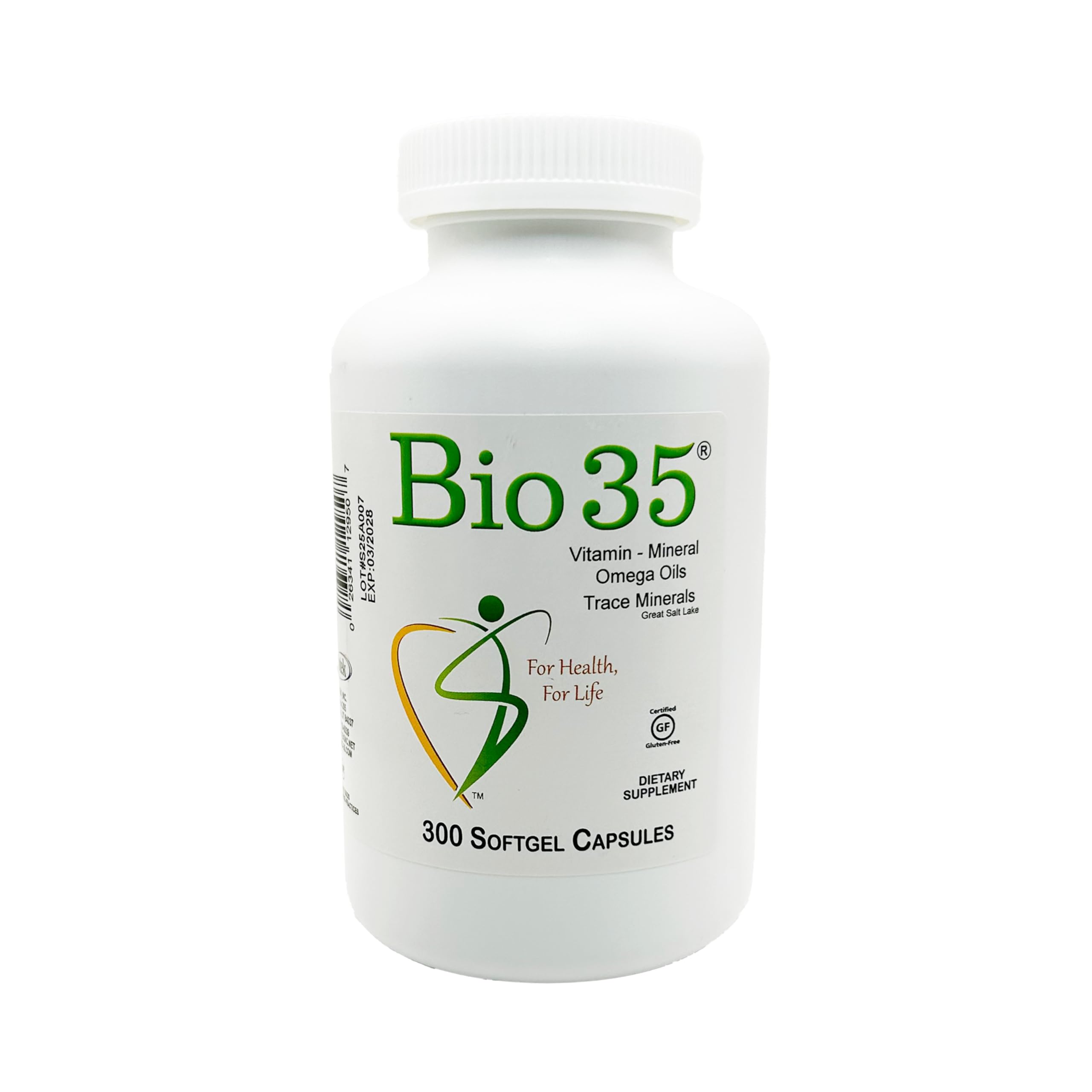Bio35 / 300 sg Original, Gluten Free, Daily Multivitamin for Men & Women Wellness – Bio35 High Potency Softgel with Trace Minerals, Multi Vitamins for Immune Support, Digestion, & Energy, Biotek, For Health, For Life Au supplements