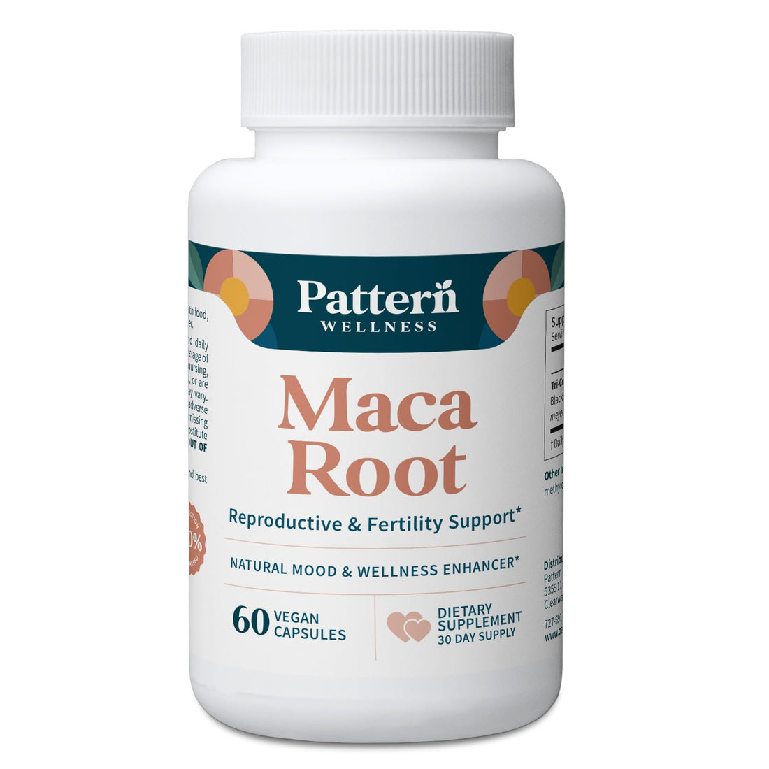 Pattern Wellness Maca Root Extract 20:1-500mg Per Serving – for Men & Women – Tri-Color Black/Red/Yellow Blend – 60 Vegan, Non-GMO Capsules Pattern Wellness Au supplements