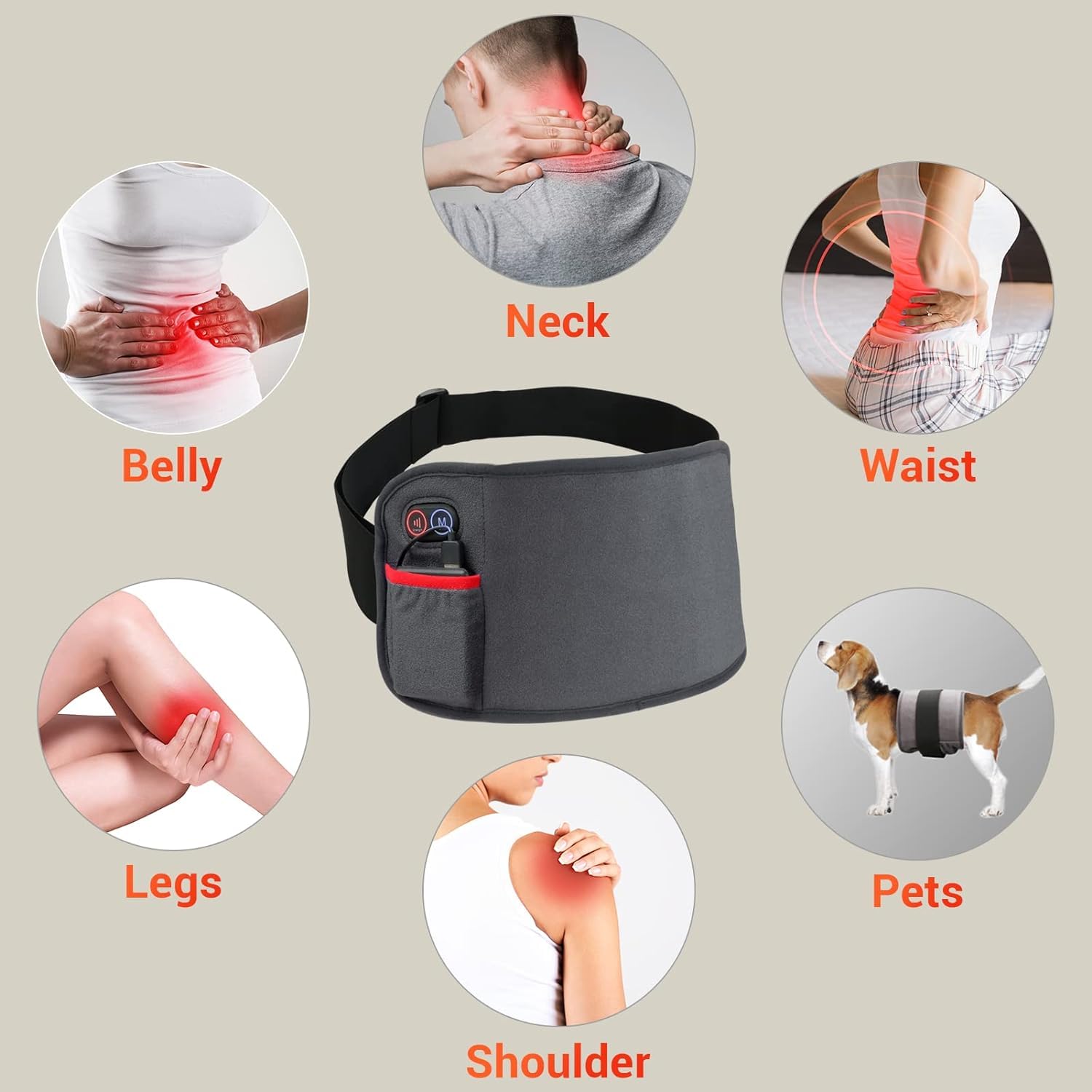 Comfytemp Red Light Therapy Belt, Cordless Infrared Red Light Therapy for Body Device, Wearable Red Comfytemp Au supplements