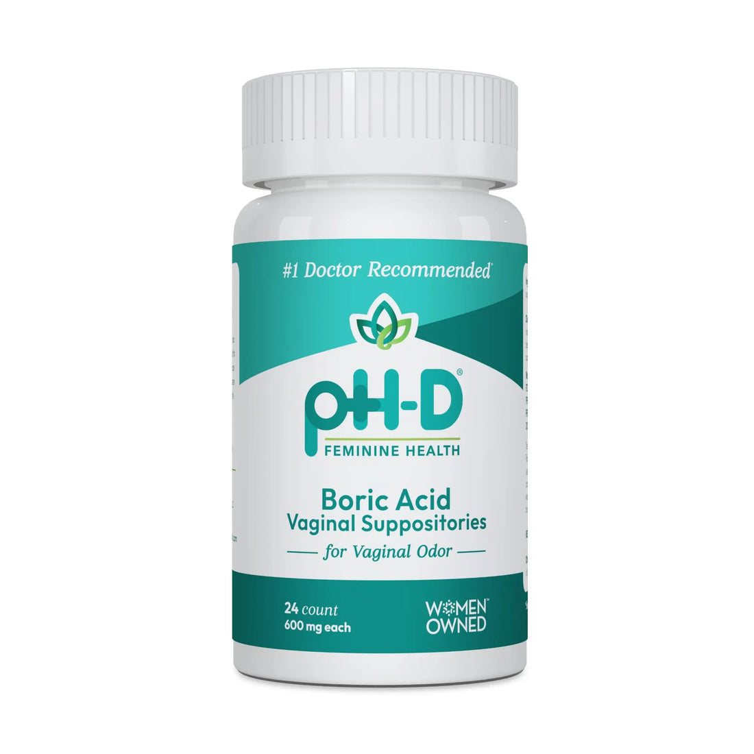 pH-D Feminine Health - 600 mg Boric Acid Suppositories - Woman Owned - for Vaginal Odor Use - 24 Count pH-D Feminine Health Support Au supplements