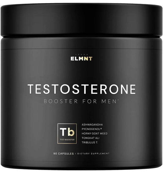 21,800mg Testosterone Booster for Men 8X Strength w. Ashwagandha, Tongkat Ali TERRA ELMNTAU supplements