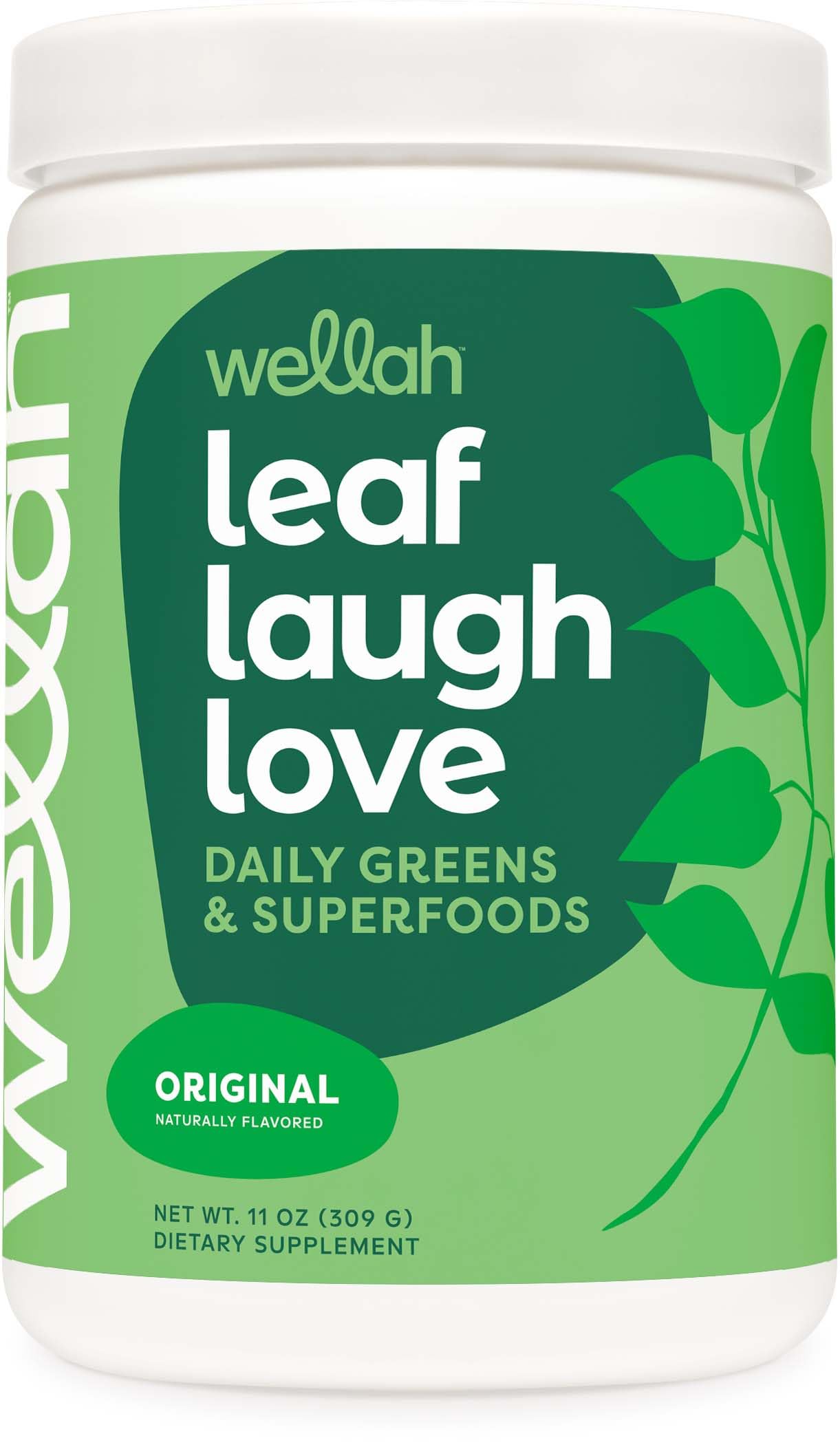 Wellah Leaf, Laugh, Love Super Greens Powder (Unflavored) 30 Servings - Superfood Supplement Drink Mix Wellah Au supplements