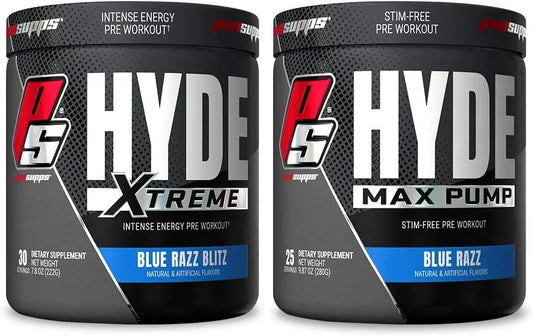 PROSUPPS Hyde Xtreme Blue Razz and Hyde Max Pump Blue Raspberry Bundle PROSUPPSAU supplements
