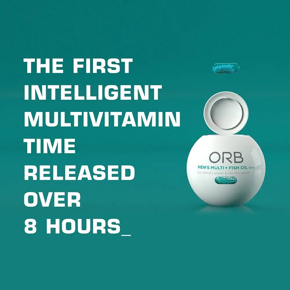 ORB Men’S MULTIVITAMIN + Fish Oil – A Complete Multi + Fish Oil |Heart Health Support, Antioxidant Support, Supports a Positive Mood Orb WellnessUS supplements