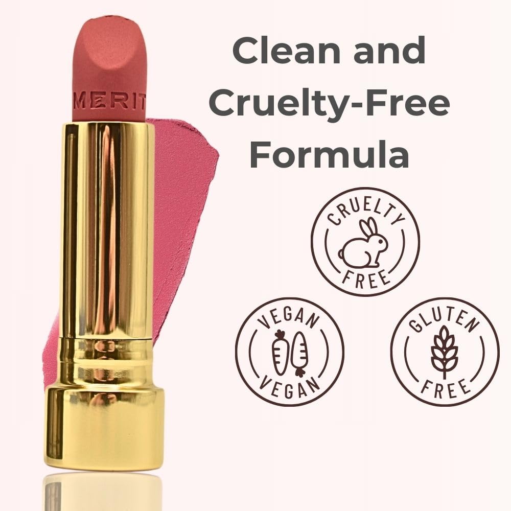 Merit Signature Lip Lightweight Matte Lipstick - 0.10 oz / 3 g (Sunday (pink), standard) Merit Au supplements