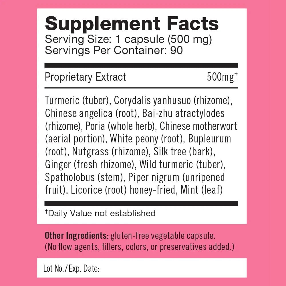 Herbalogic - Peacekeeper CX Herb Capsules - Reduces PMS Related Mood Swings - Reduces Cramps & Pain Associated with Monthly Periods - Contains Turmeric & Corydalis - 30 Cap Count Herbalogic uk supplements