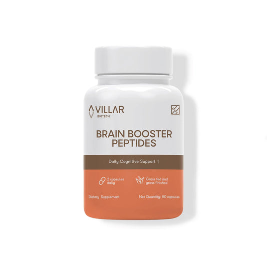 Nootropic Brain Supplement – Grass-Fed Bovine Brain Peptides for Focus, Memory & Mental Clarity – Ancestral Cognitive Support – Argentine Pasture-Raised, Non-GMO – 60 Capsules VILLAR BIOTECHAU supplements