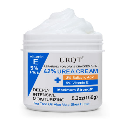 42% Urea Cream for Dry & Cracked Skin - Foot & Hand Cream with 2% Salicylic Acid, 5% Vitamin E, Tea Tree Oil, Aloe Vera, Shea Butter - Moisturizer & Skin Repair Cream for Feet Maximum Strength URQT buy supplements Au