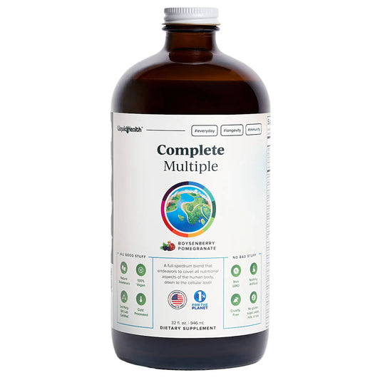 LIQUIDHEALTH Complete Multiple Adult Liquid Multivitamin - Essential Vitamins, Minerals & Nutrients, Immune Support, Gut Health, Energy, Detox - Made in USA, Vegan, Non-GMO, Sugar-Free (32 oz) LIQUIDHEALTHAU supplements