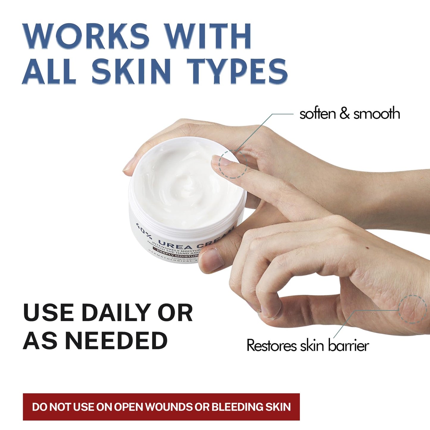 OUKEYA Urea Cream 40 Percent,Foot & Hand Cream for Dry Cracked,Urea Lotion for Feet Maximum Strength OUKEYA buy supplements Au