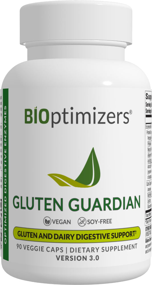 BIOptimizers Gluten Guardian 3.0 - Enzyme Supplement with DPP-IV to Support Gluten Digestion – May Help Prevent Bloating, BIOptimizersUS supplements