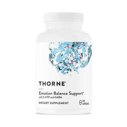 THORNE - Emotion Balance Support - Supports Mood & Stress Management* - Vitamins B6, B12 & C, 5-HTP, GABA, Rhodiola, Folate (5-MTHF) & L-Tyrosine - Third-Party Certified - Gluten-Free - 120 Capsules THORNEAU supplements