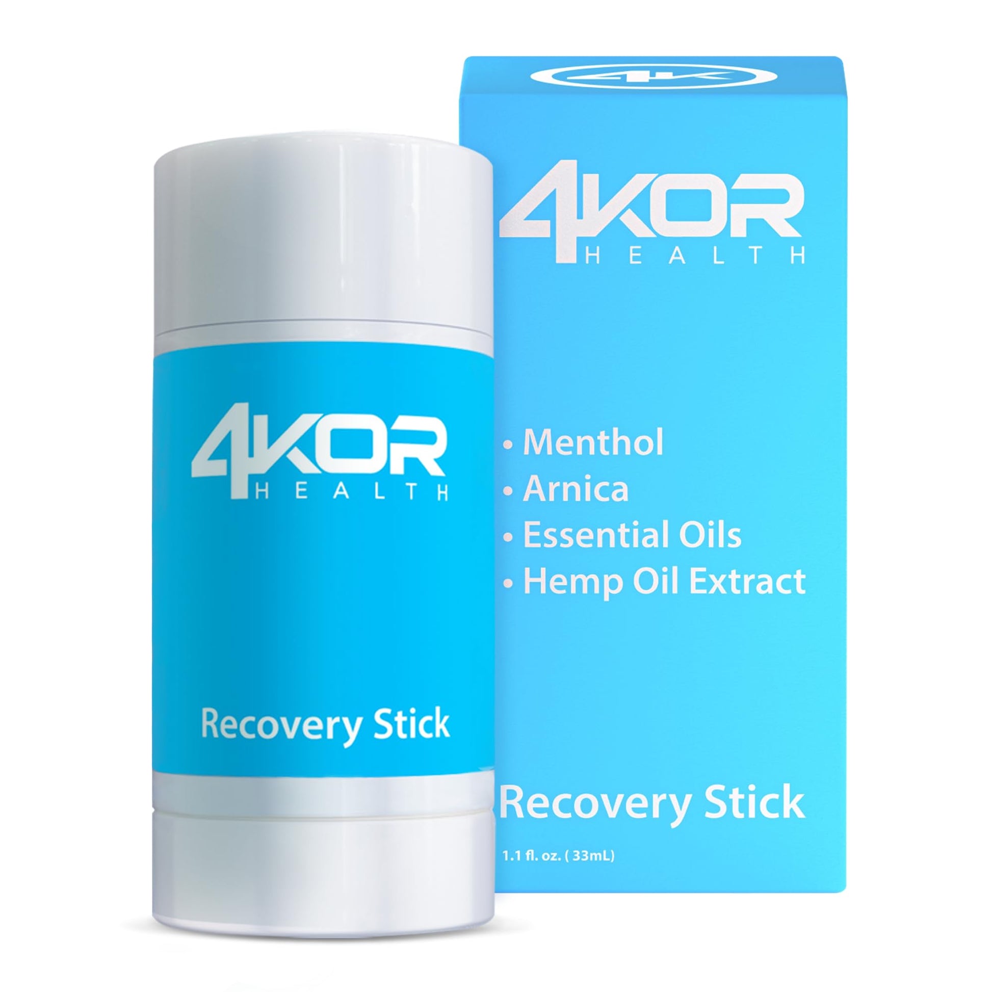 4KOR Hemp Infused Balm Stick – Topical Skin Balm with Cooling & Warming Sensation | Portable, Non-Greasy Twist-Up | 1 oz 4KOR Fitness Au supplements