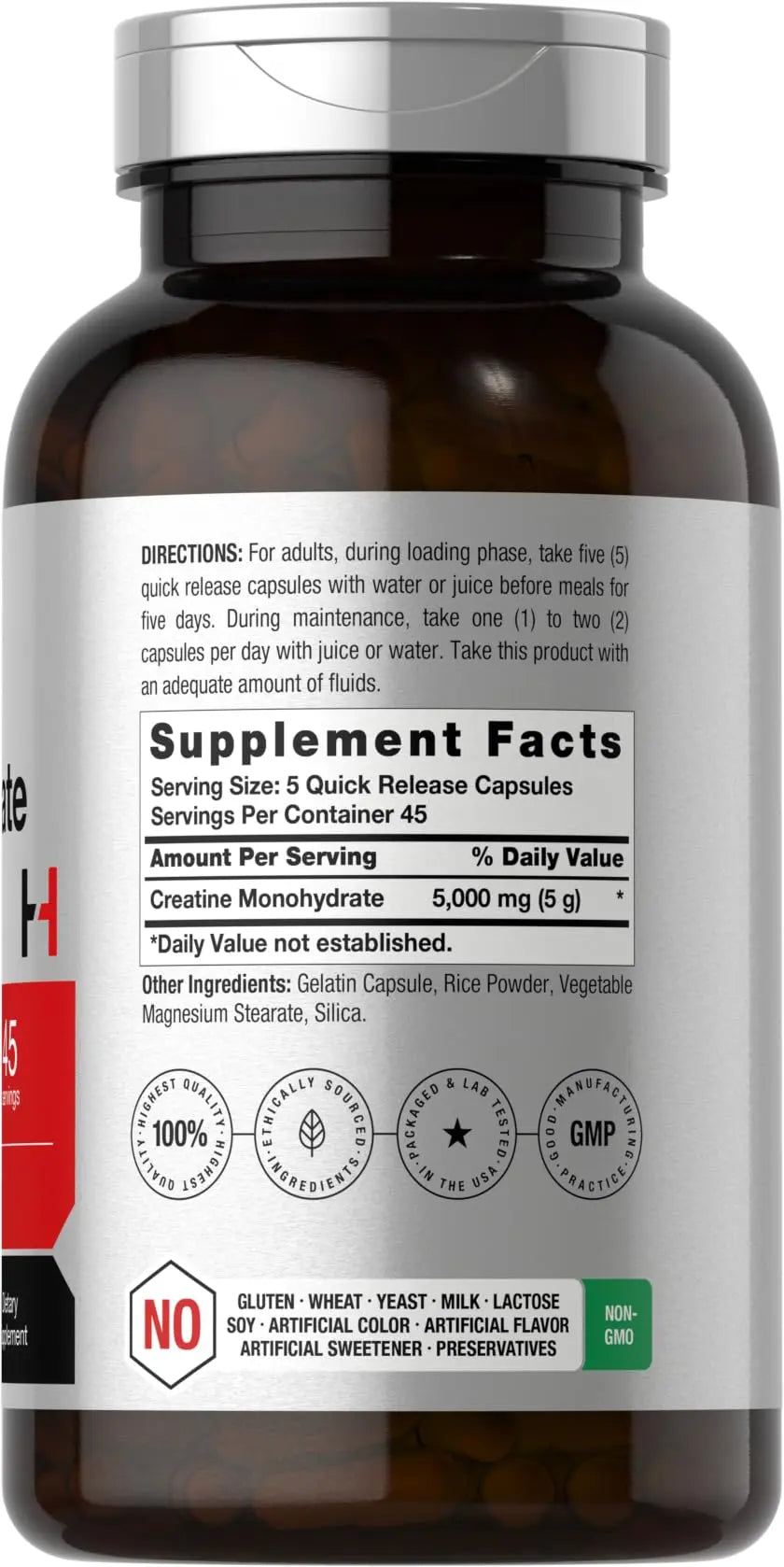 Horbäach Creatine Monohydrate | 5g | 225 Capsules | Non-GMO, Gluten Free Supplement Horbäach uk supplements