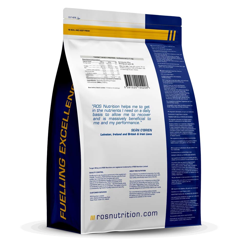 Whey Protein Powder | Unflavoured | Target Whey Protein by ROS Nutrition | 1 Kg | 40 Servings ROS Nutrition Au supplements