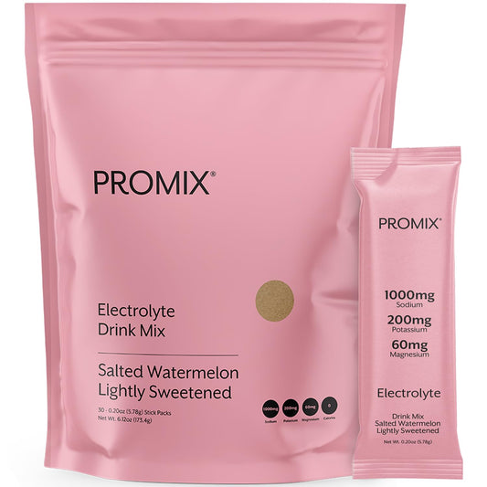 ProMix Nutrition Electrolytes Powder Hydration Packets - Himalayan Pink Salt, Magnesium, Potassium, Vitamin C - Salted Watermelon, ProMix NutritionUS supplements