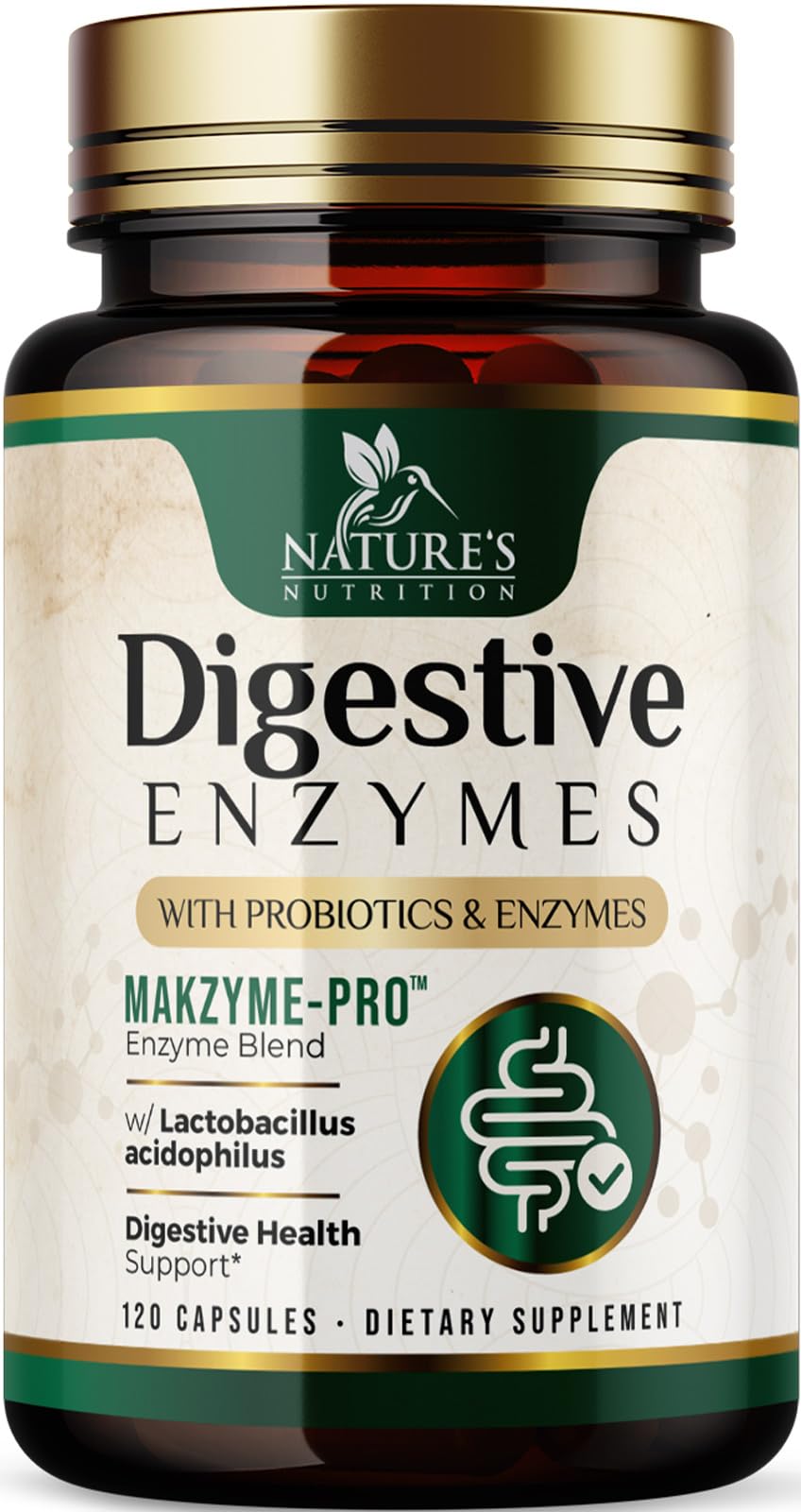 Digestive Enzymes - Super Digestive Multi Enzyme Complex for Bloating & Gut Health Support with Bromelain, Papain, Probiotics & Prebiotics - Digestion Health Support for Women & Men - 120 Capsules Nature's Nutrition Au supplements