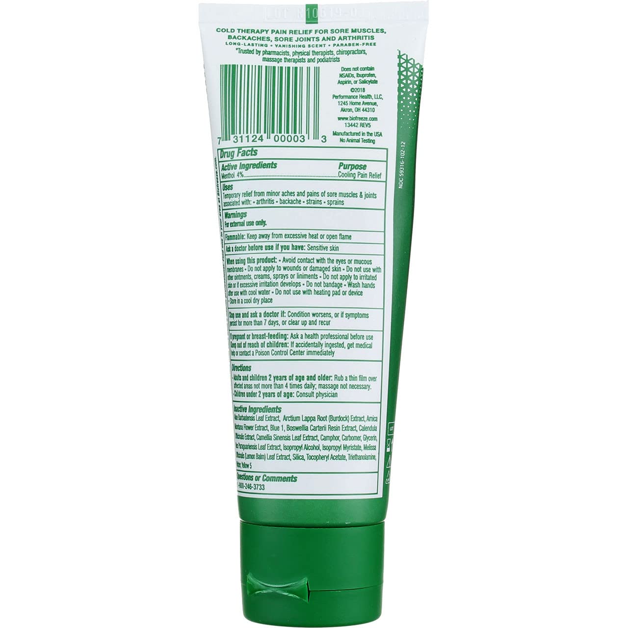 Biofrezze Gel Pain Relieving 3z Biofreeze Au supplements