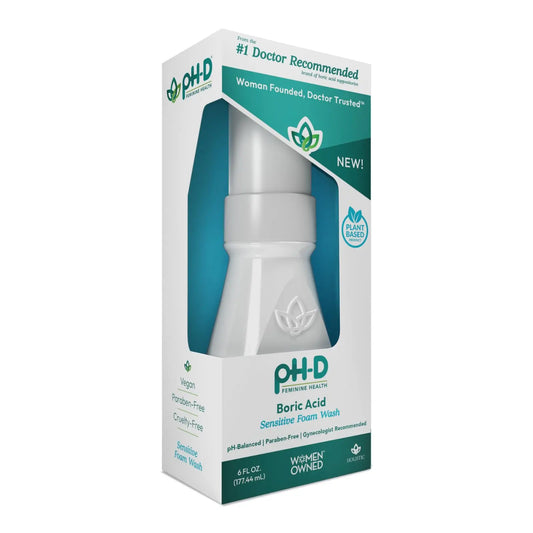 pH-D Feminine Health - Boric Acid Foam Wash - pH-Balanced, Paraben-Free, and Plant-based pH-D Feminine Health SupportAU supplements