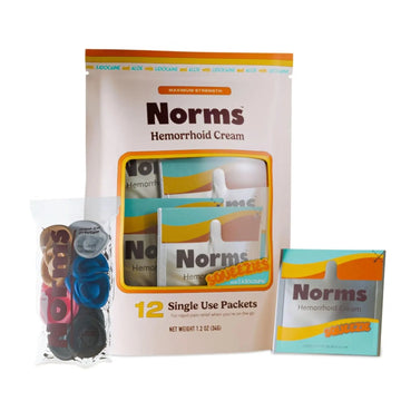 Norms Squeezies Lidocaine Hemorrhoid Cream, Discreet Single Use Travel Packets, 5% Lidocaine, Phenylephrine, Aloe and Glycerin – Numbing, Soothing & Swelling Relief On the Go, 12 Count Norms Au supplements