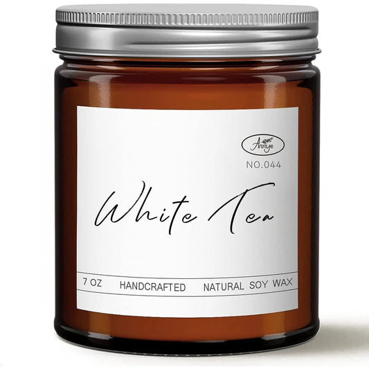 Annye White Tea Scented Candles, Organic Soy Candle for Home Scented, Hand-Poured Jar Candle AnnyeAU supplements