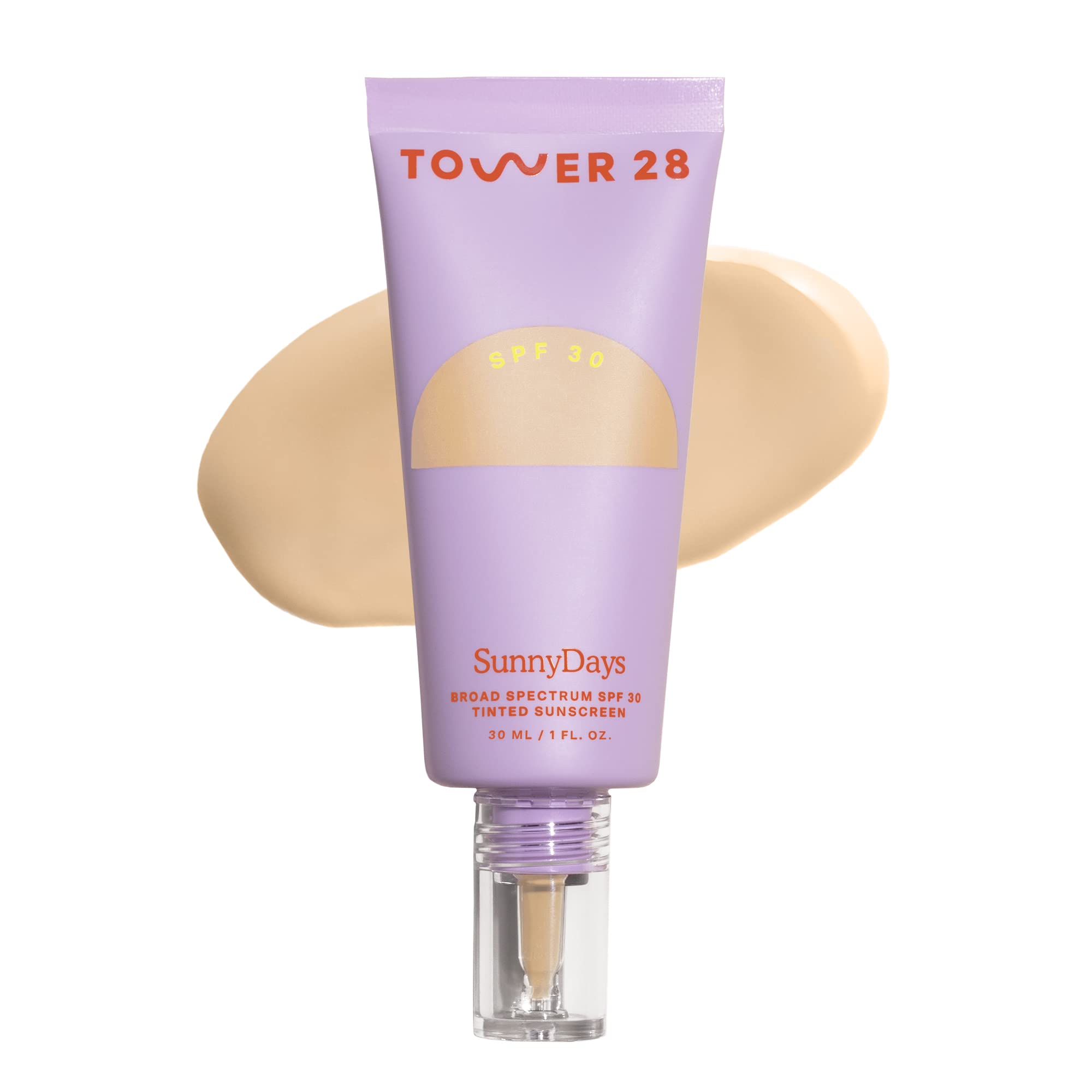 Tower 28 SunnyDays SPF 30 Tinted Moisturizer - 2-in-1 Buildable Coverage Foundation + Mineral Sunscreen for Face - Zinc Oxide, Aloe & Prickly Pear for Sensitive Skin - 15/Light Warm (1 oz) Tower 28 Au supplements