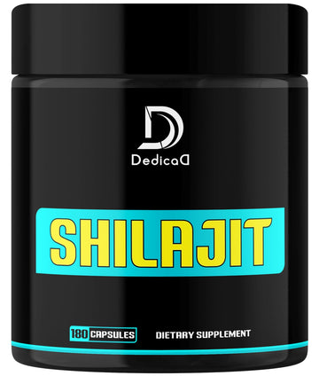 DEDICAD 1000Mg Shilajit Capsules - 180 Counts - Shilajit Supplement for Body Balance, Heart, Brain & Immune Health Support - Contains Natural Fulvic, Humic Acid & 85 Others DEDICAD Au supplements