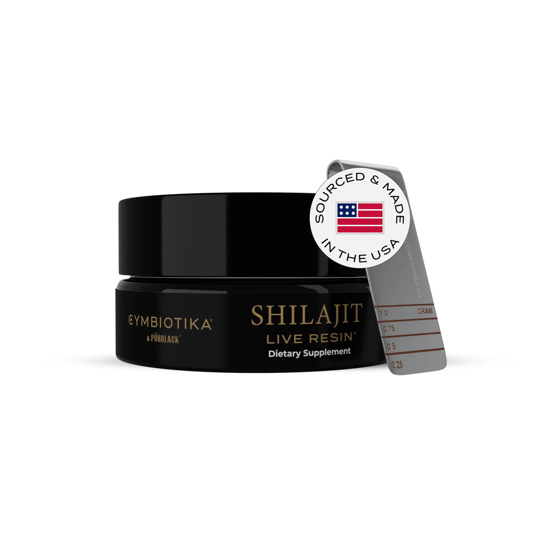 CYMBIOTIKA Pure Himalayan Shilajit Resin 500mg - 84+ Trace Minerals, High Potency with Elemental Gold & Fulvic Acid - for Energy, Focus, Immune & Digestive Support - Authentic Shilajit Resin CYMBIOTIKA Au supplements