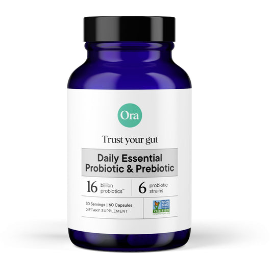 Ora Organic Probiotics with Prebiotics for Digestive Health 16 Billion CFU - Trust Your Gut - Strains - Acidophilus Lactobacillus Breve Bifidum Lactis Ora OrganicUS supplements