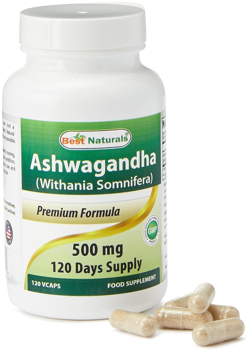 Best Naturals Ashwagandha Capsules for Relaxing Stress and Mood, 500 mg, 120 Count (Packaging may vary) Best Naturals Au supplements