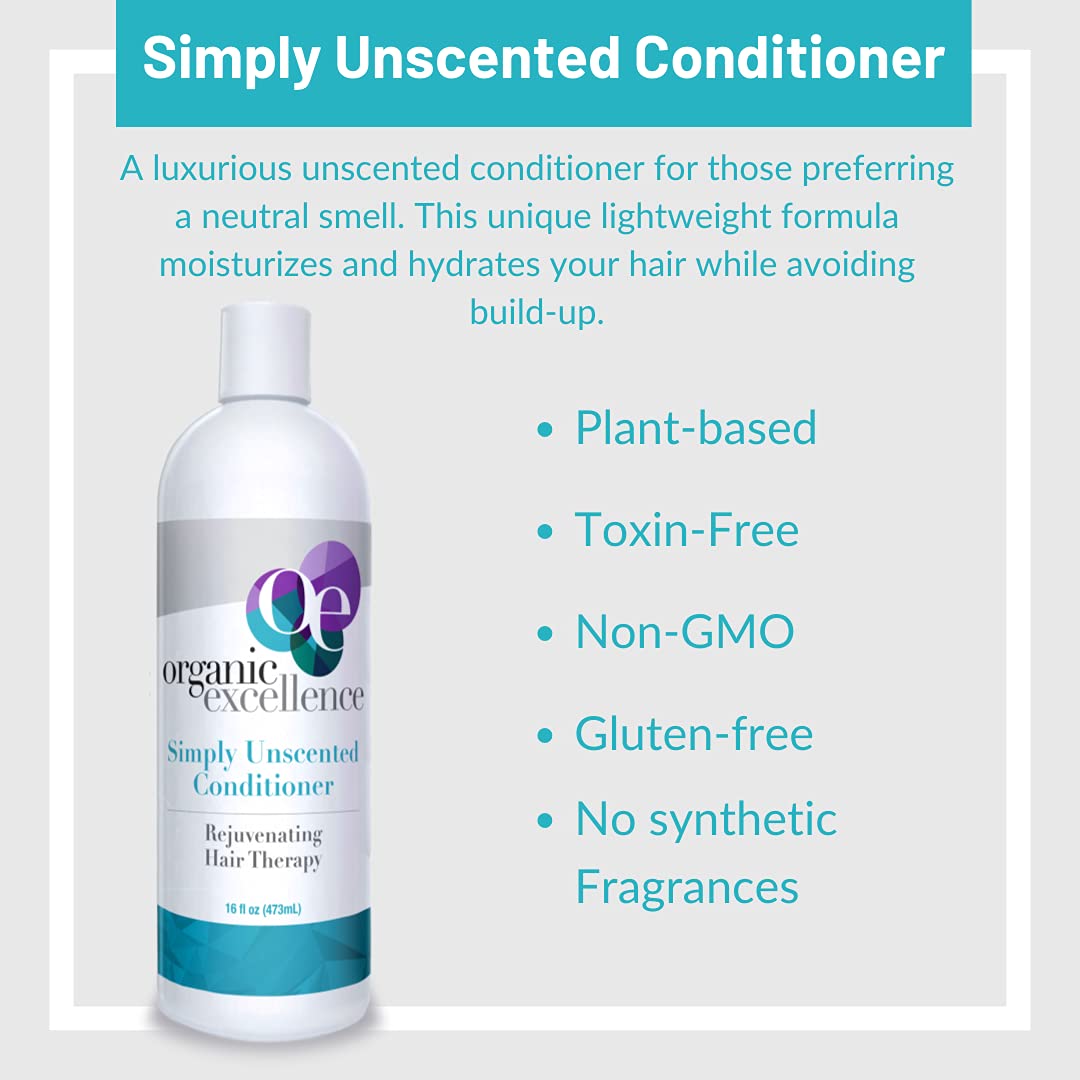 Organic Excellence Sulfate Free Conditioner - Fragrance, Gluten, Paraben Free, Color Safe. Organic Herb Extracts and Oils, Natural Hair Care for the Whole Family, 16 fl ounces (473 ml) Organic Excellence Au supplements