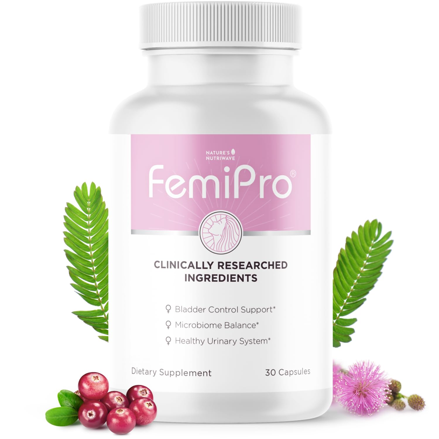 Femipro Bladder Control Supplements for Women & Men, Natural Herb & Probiotic Blend, Supports Urinary Tract Health & Microbiome Balance | Made in USA Non-GMO, 30 Capsules, 1 Month Supply Nature’s NutriWave Au supplements