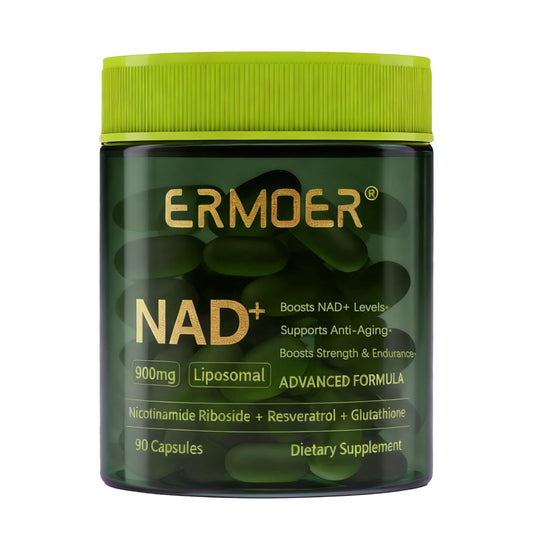 ERMOER NAD Liposomal Nicotinamide Riboside with Resveratrol & Quercetin 900mg, NAD Resveratrol Supplement for Anti Aging, Energy, Antioxidant, Focus (90 Count) ERMOERBuy Supplements Australia
