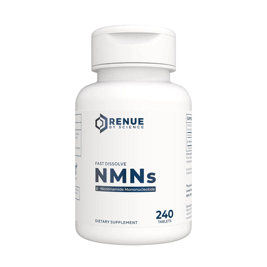 Renue By Science NMN Supplement | 240 Chewable Vegetarian Tablets - 125mg Nicotinamide Mononucleotide per Serving | Lemon Flavour - Manufactured in The USA Third-Party Tested Renue By ScienceAU supplements