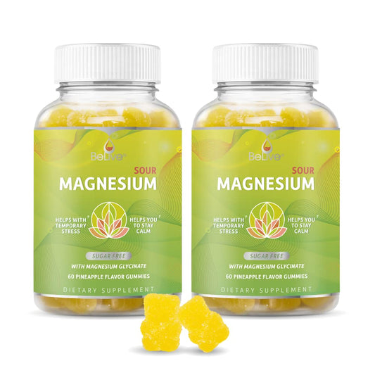BeLive Magnesium Glycinate Gummies 200 mg - Sugar Free Supplement for Muscle Relaxation, Sleep Support, & Heart Health for Adults & Kids BeLiveUS supplements