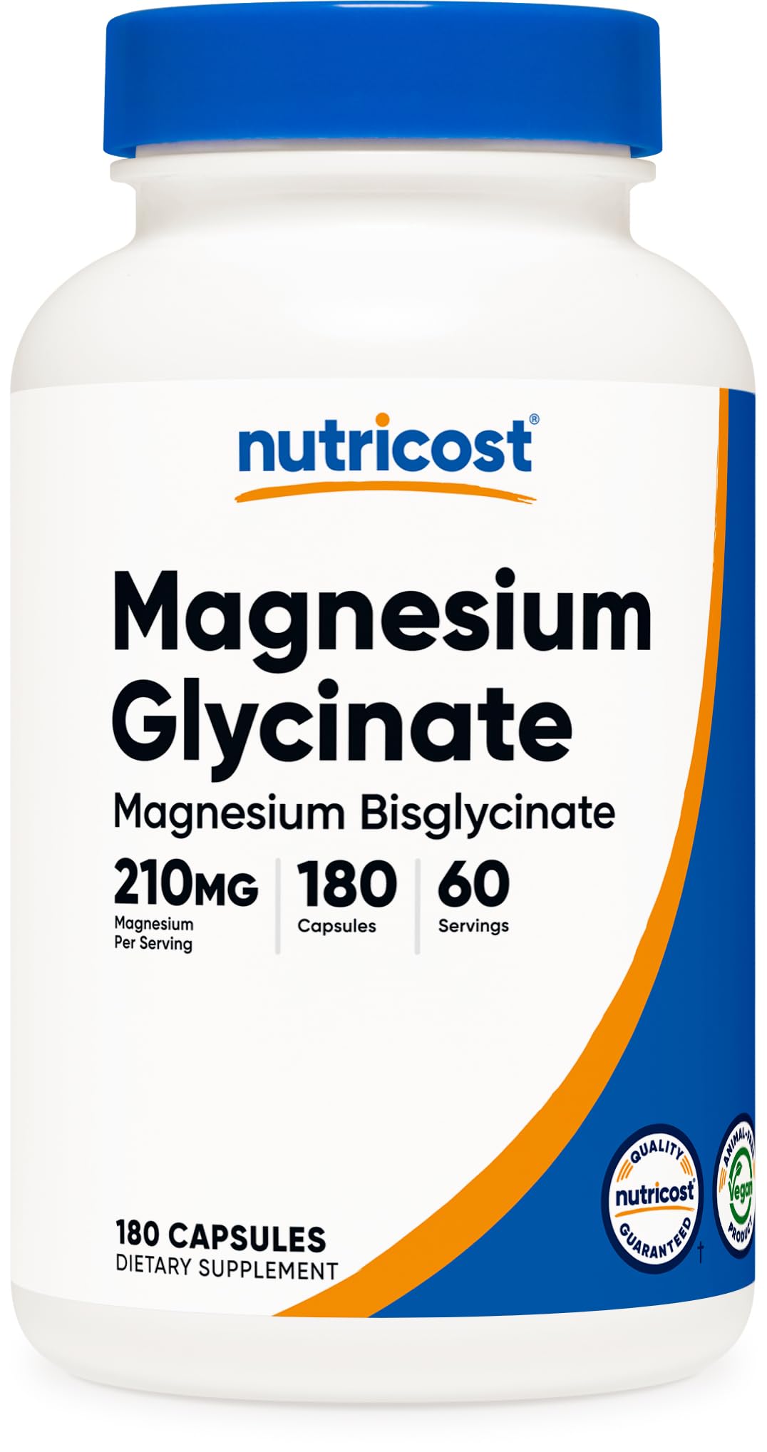 Nutricost Magnesium Glycinate Capsules (180 Capsules, 210 mg Per Serving) - Magnesium Glycinate Supplement for Gentle Absorption Nutricost Au supplements