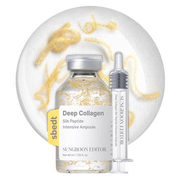 SUNGBOON EDITOR Glow Intensive Silk Peptide Ampoule, Copper Peptides Serum for Face with Collagen & Multi Peptides