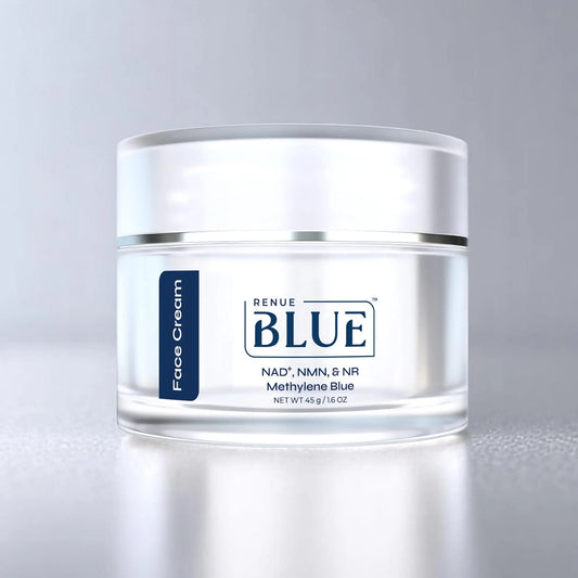 Renue Blue Methylene Blue Face Cream - Liposomal NAD+ Complex and Nutrients for Skin Rejuvenation, Deep Hydration, and Anti-Aging Support Renue By ScienceAU supplements