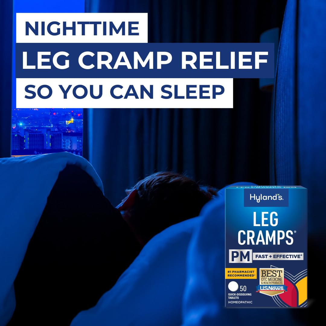 Hyland's Leg Cramps PM, Relief of Nighttime Leg, Calf, and Foot Cramps, 50 Quick-Dissolving Tablets 4-Pack (200 Total) Hyland's Au supplements