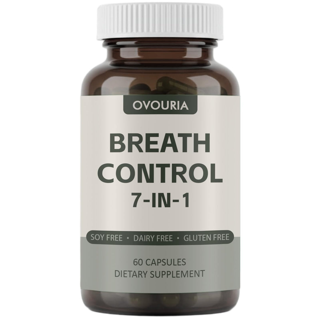 TANSPRESSO ovouria Breath & Gut Balance Capsules - 7-in-1 Formula with Probiotics, Zinc Gluconate & Magnesium Citrate for Fresh Breath, Chronic Halitosis Relief & Digestive Wellness, 60 Count(1pc) TANSPRESSO Au supplements