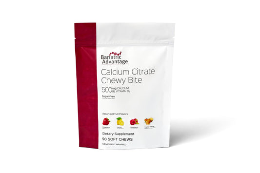 Bariatric Advantage Calcium Citrate Chewy Bites 500 mg - Highly Absorbable & Digestible Bariatric AdvantageUS supplements