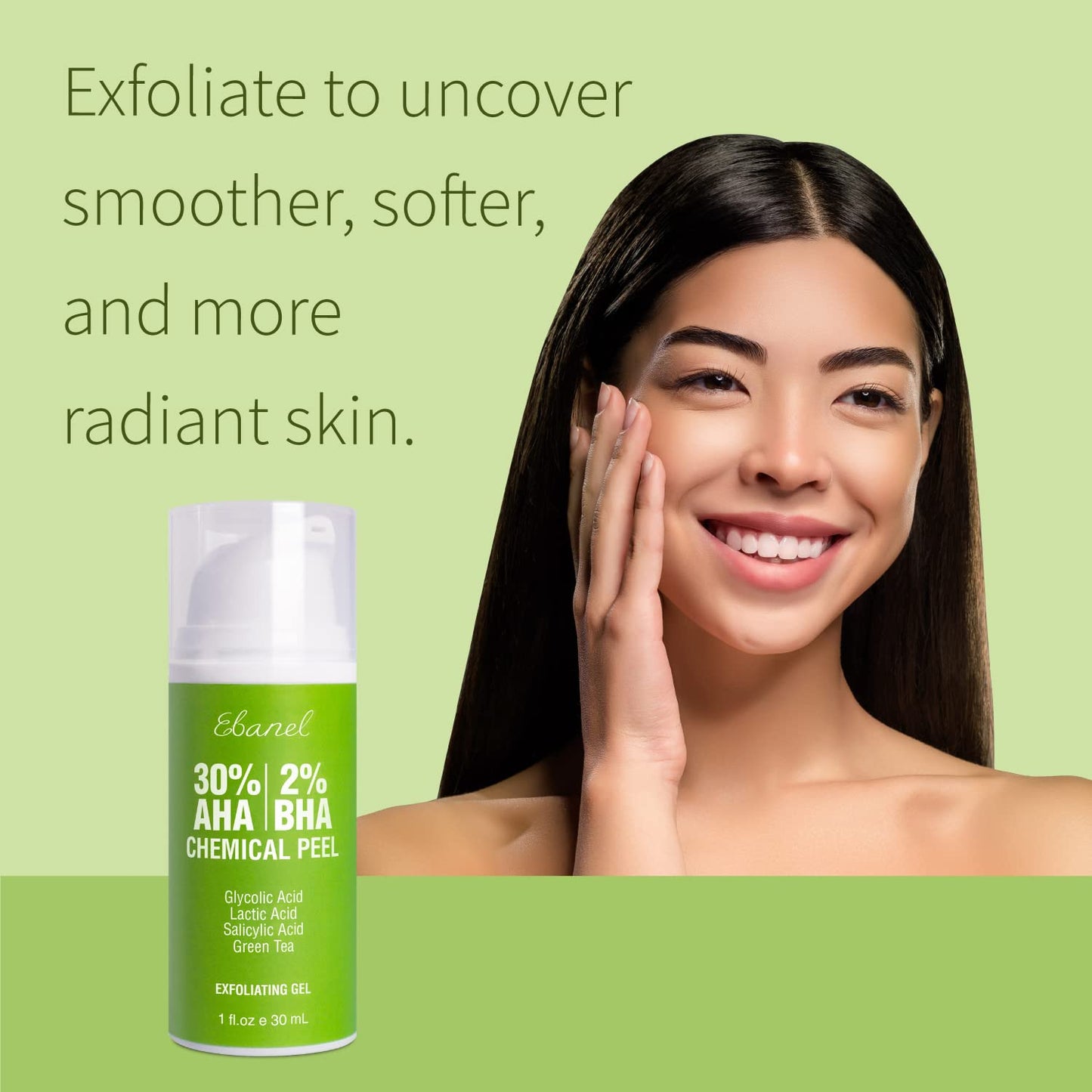 Ebanel Bundle of Hyaluronic Acid Serum and 30% AHA 2% BHA Chemical Peel Exfoliant Gel Ebanel buy supplements Au