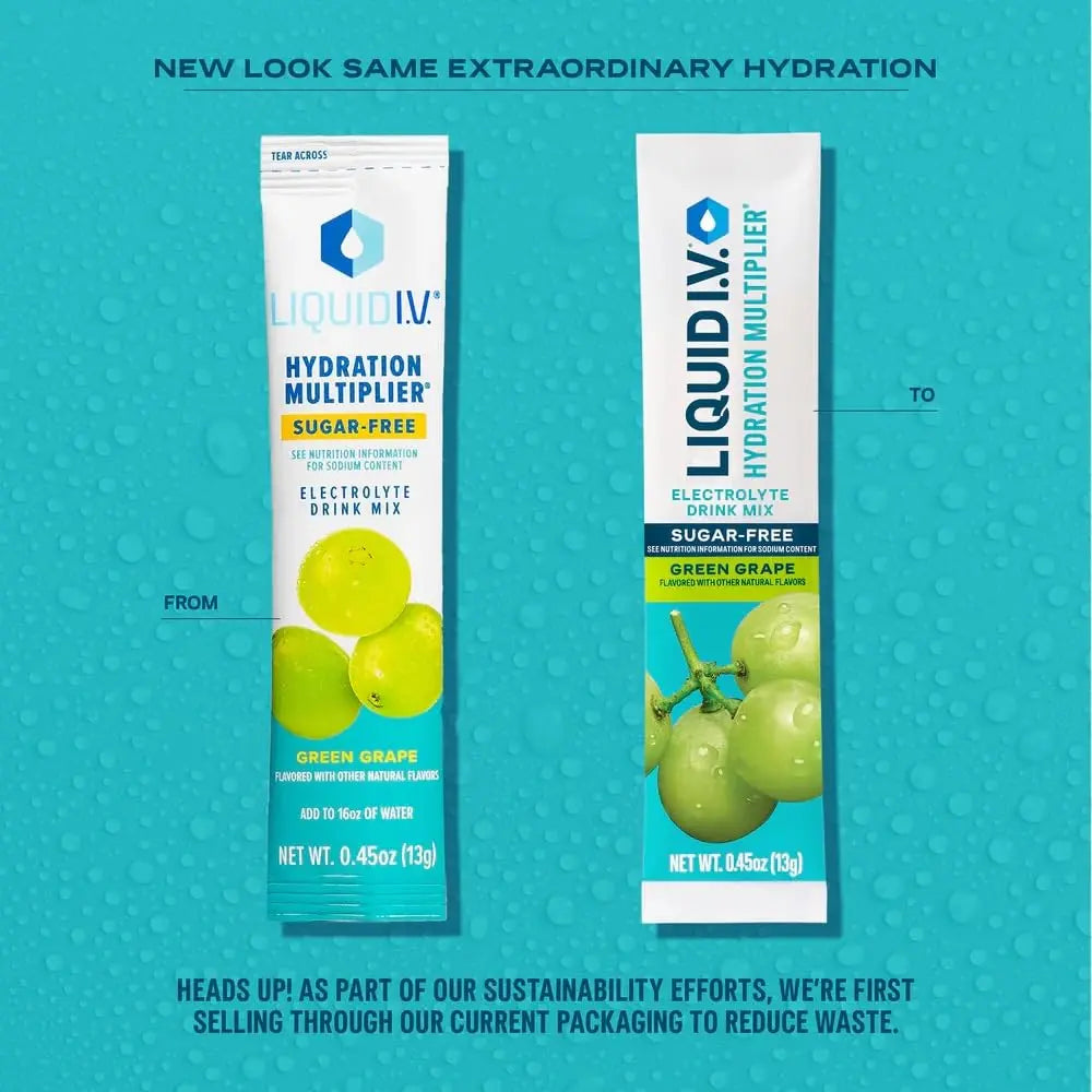 Liquid I.V.® Hydration Multiplier Sugar-Free - Green Grape | Electrolyte Powder Drink Mix | 1 Pack (14 Servings) Liquid I.V. Au supplements