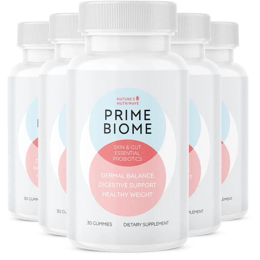 Nature’s NutriWave PrimeBiome Probiotic Gummies – Plant-Based Blend with Inulin, Lion’s Mane, Ginger & More– Non-GMO, No Stimulants, GMP Certified – 30 Gummies, 6 Month Supply Nature’s NutriWaveAU supplements