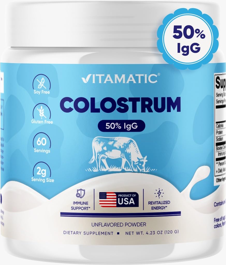 Vitamatic Bovine Colostrum Powder - 50% Highest IgG - Supplement for Gut Health Vitamatic Au supplements