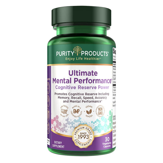 Purity Products Ultimate Mental Performance Supports Memory Recall, Mental Focus + More - Nootropic Powerhouse ft. Patented Botanical Plant-Based Ingredients - Vegan & Non-GMO - 30 Veggie Caps Purity ProductsAu supplements