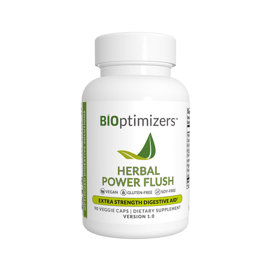 BIOptimizers Herbal Power Flush - Extra Strength Digestive Cleanse - Eliminate Toxins Improve Bowel Digestion BIOptimizersUS supplements