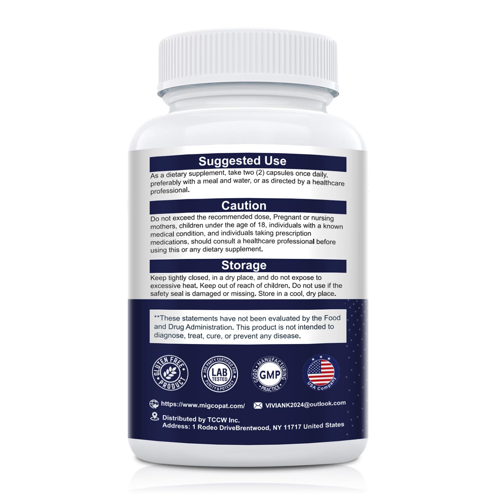 Migcopat Probiotic Prebiotic, Postbiotic & Digestive Enzymes for Digestive Health, 80 Billion CFU Probiotics Complete Gut Support with Berberine, Cinnamon, L-Glutamine, for Men & Women, 120 Capsules Migcopat Au supplements